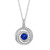 Vienna: Ceylon Sapphire & Diamond Pendant .3.00ct Round Sapphire