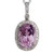 Vienna: Kunzite And Diamond Pendant .9ct Oval Pink Kunzite