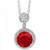 Vienna: Exquisite Ruby And Diamond Pendant .4.75ct Round Cut Red Ruby