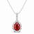Vienna: Exquisite Ruby & Diamond Pendant .3.50ct Pear