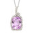 Vienna: High Jewelry Kunzite & Diamond Pendant .12ct Cushion Cut Kunzite