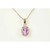 Vienna: Exquisite Kunzite & Diamond Pendant .10ct Oval Pink Kunzite