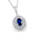 Isabella: Ceylon Blue Sapphire & Diamond Pendant .2.70ct Oval Sapphire