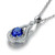 Vienna: Exquisite Tanzanite & Diamond Pendant .3.00ct Round Cut Tanzanite