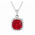 Vienna: Solitaire Ruby Pendant Necklace .13ct Cushion Cut Red Ruby