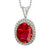 Madrid: Exquisite Ruby & Diamond Pendant Necklace .7.30ct Oval Ruby