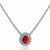 Isabella: Ruby And Diamond Pendant Necklace .3.00ct Oval Ruby