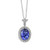 Artemis: Majestic Tanzanite Pendant With Diamond Halo .8.06ct AAA Oval Tanzanite