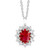 Isabella: Oval Ruby & Diamond Pendant .3.50ct Total