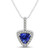 Diana: squisita collana a sospensione tanzanite e diamanti .2.70 ct trilioni