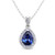 Isabella: Ceylon Sapphire & Diamond Pendant .2.25ct Pear Cut Sapphire