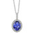 Isabella: Exquisite Tanzanite & Diamond Pendant .15.50ct Oval Tanzanite