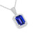 Florence: Exquisite Tanzanite & Diamond Pendant Necklace .14.30ct Emerald