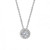Vienna: Diamond Halo Pendant Necklace .1.45ct Round Brilliant Diamonds