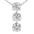 Diana: Exquisite Three .Stone Diamond Journey Pendant