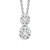 Artemis: Exquisite Two .Stone Diamond Slide Pendant