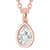 Madrid: Exquisite Solitaire Diamond Slide Pendant .5ct Pear Old Mine Cut Diamond