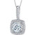 Isabella: Exquisite Diamond Pendant Necklace .2.24ct Cushion & Round Diamonds