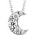 Isabella: Exquisite Diamond Pendant Necklace .2.30ct Round & Half Moon Diamonds