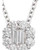 Vienna: Exquisite Diamond Pendant .4ct Round & Baguette Diamonds