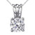 Vienna: Solitaire Diamond Pendant Necklace .1.00ct Round Diamond
