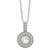 Madri: Pingente requintado de diamante Milgrain, diamante brilhante redondo de 1,25 ct