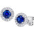 Isabella: Ceylon Sapphire And Diamond Stud Earrings .4.60ct Round Sapphire