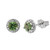 Isabella: Green Tourmaline & Diamond Stud Earrings .5.50ct Round Tourmaline