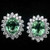Madrid: Exquisite Green Sapphire & Diamond Stud Earrings .2.6ct Oval