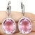 Isabella: Exquisite Kunzite & Diamond Dangle Earrings .25.00ct Oval Kunzite