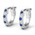 Vienna: Exquisite Sapphire & Diamond Hoop Earrings .AAA Blue Sapphires & VVS1 Diamonds