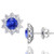 Wien: Ceylon Sapphire- ja Diamond -nastakorvakorut .4,60 ct safiiri
