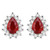 Isabella: Exquisite Ruby & Diamond Stud Earrings .3.80ct Pear