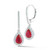 Isabella: Ruby & Diamond Dangle Earrings .4.50ct Pear