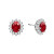 Isabella: Exquisite Ruby & Diamond Stud Earrings .4.30ct AAA Oval Ruby