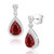 Isabella: Exquisite Ruby And Diamond Drop Earrings .5ct Pear
