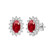 Artemis: Regal Ruby And Diamond Stud Earrings .7.10ct Oval Ruby