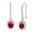 Isabella: Exquisite Ruby & Diamond Dangle Earrings .7.50ct Oval Ruby Center