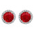 Artemis: Exquisite Ruby And Diamond Stud Earrings .9.10ct Natural Red Ruby