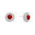 Isabella: Ruby & Diamond Stud Earrings .4.70ct Round Ruby