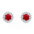 Artemis: Exquisite Ruby & Diamond Stud Earrings .5.50ct Round Red Ruby
