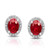 Isabella: Ruby And Diamond Stud Earrings .5.40ct Oval Ruby