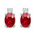 Isabella: Prong .Set Ruby & Diamond Stud Earrings