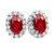 Diana: Exquisite Ruby & Diamond Stud Earrings .6.10ct Oval