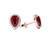 Vienna: Ruby And Diamond Stud Earrings .5.40ct Pear