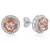 Florence: Exquisite Morganite & Diamond Stud Earrings .10.70ct AAA Clarity Morganite Florence: Exquisite Morganite & Diamond Stud Earrings .10.70ct AAA Clarity Morganite
