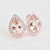 Isabella: Exquisite Morganite & Diamond Stud Earrings .13.80ct Pear