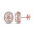 Vienna: Luxury Morganite Stud Earrings .14.98ct Oval Morganite