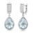 Isabella: Aquamarine og Diamond Dangle øreringer .13.90ct pære