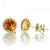 Florence: Statement Citrine & Diamond Stud Earrings .30.80ct Round Citrine Florence: Statement Citrine & Diamond Stud Earrings .30.80ct Round Citrine